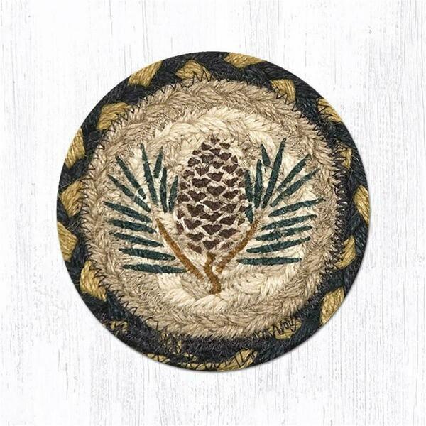 Capitol Importing Co 5 x 5 in. Pinecone Printed Round Coaster 31-IC043P